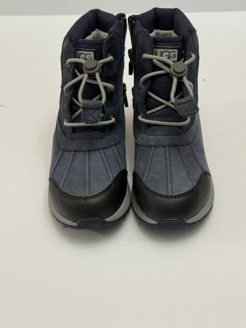 UGG Kids Waterproof Winter Boots Navy Blue Zip 3M Thinsulate Size 4 Youth